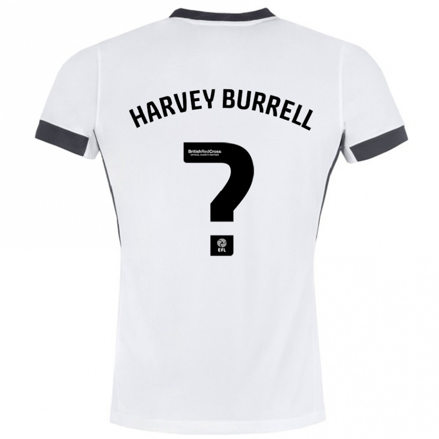 Enfant Football Maillot William Harvey Burrell #0 Blanc Noir Tenues Extérieur 2024/25 Canada