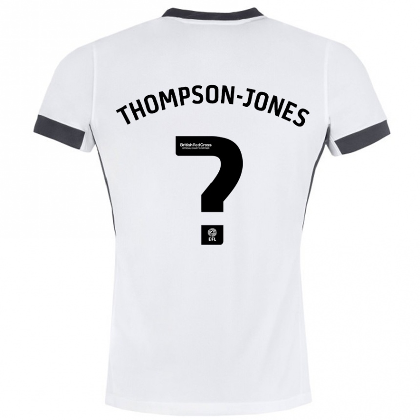 Enfant Football Maillot Riquelme Thompson-Jones #0 Blanc Noir Tenues Extérieur 2024/25 Canada