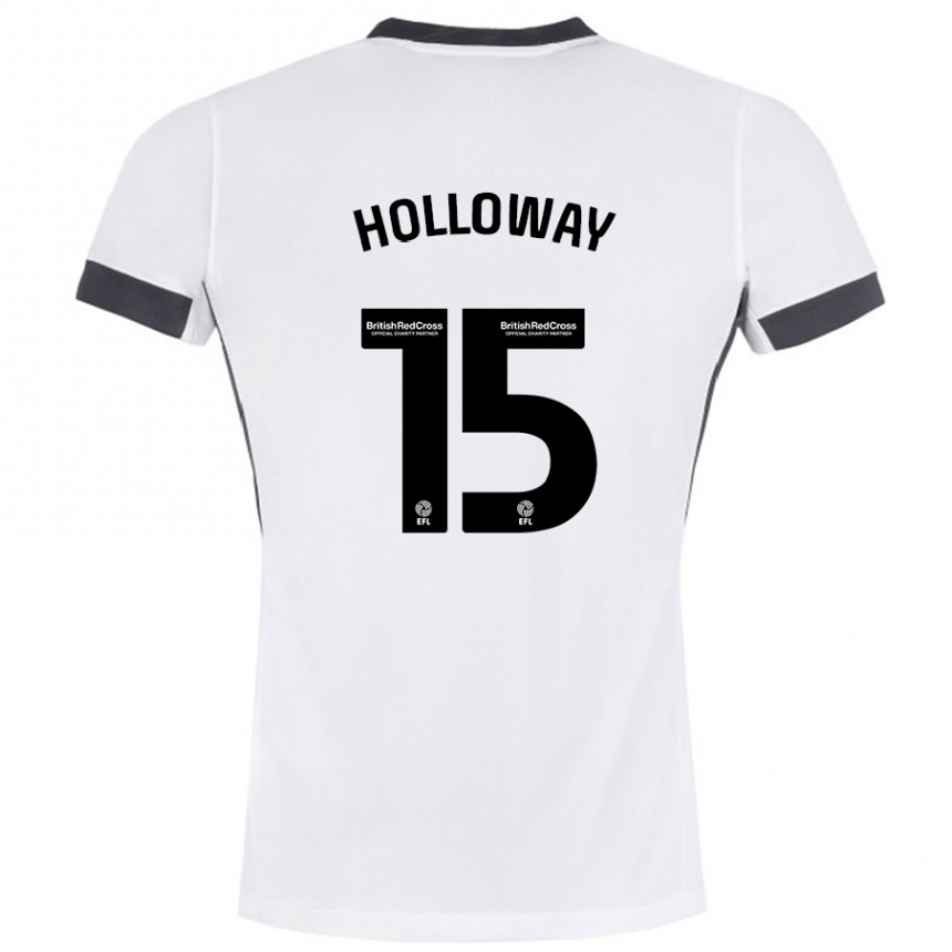 Enfant Football Maillot Rebecca Holloway #15 Blanc Noir Tenues Extérieur 2024/25 Canada