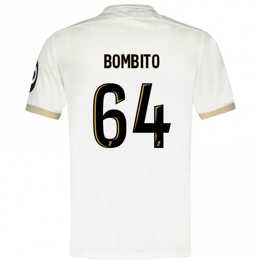 Kids Football Moïse Bombito #64 White Gold Away Jersey 2024/25 T-Shirt Canada