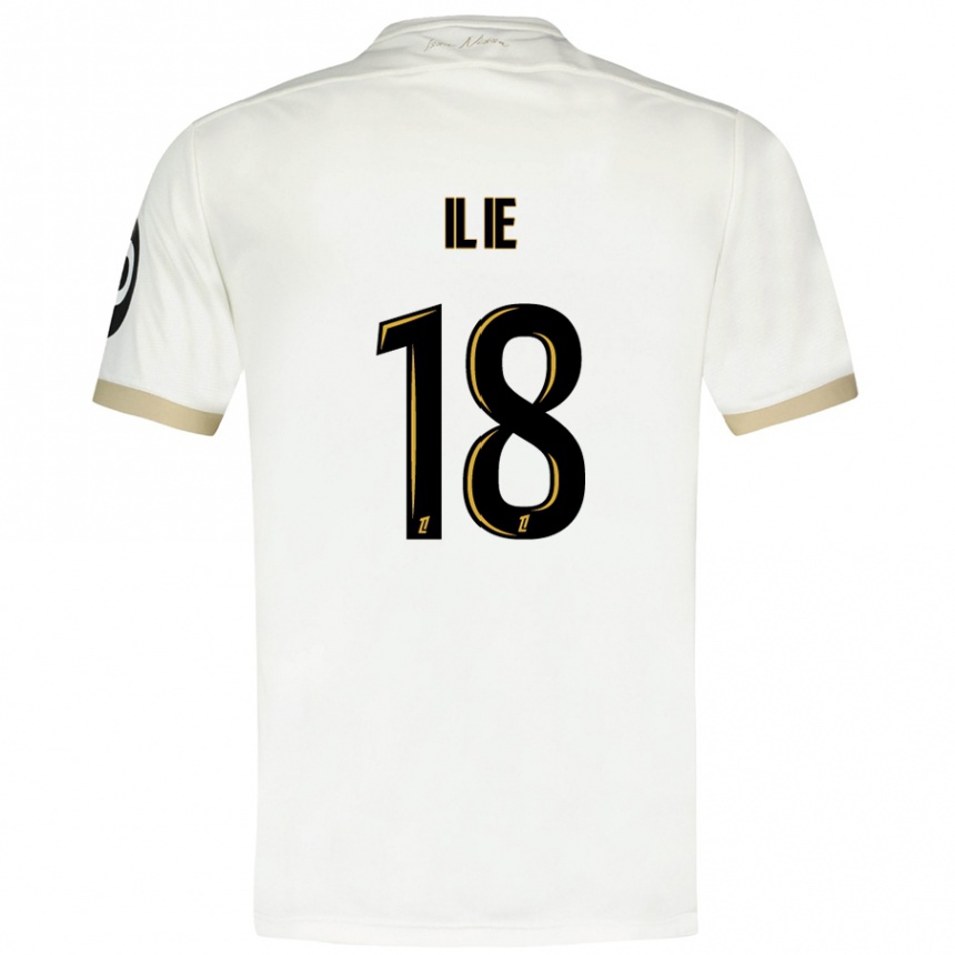 Kids Football Rareș Ilie #18 White Gold Away Jersey 2024/25 T-Shirt Canada