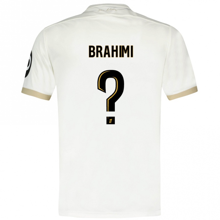 Kids Football Billal Brahimi #0 White Gold Away Jersey 2024/25 T-Shirt Canada