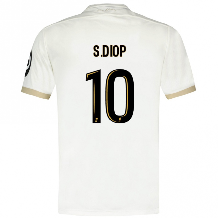 Kids Football Sofiane Diop #10 White Gold Away Jersey 2024/25 T-Shirt Canada