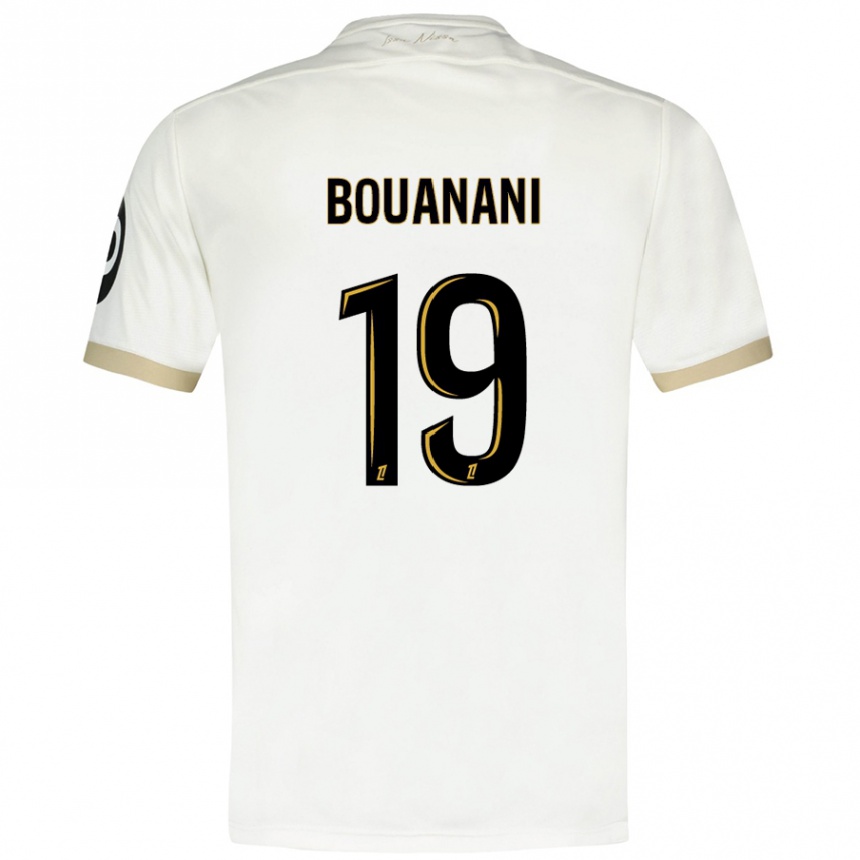 Kids Football Badredine Bouanani #19 White Gold Away Jersey 2024/25 T-Shirt Canada