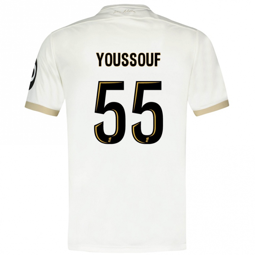 Kids Football Youssouf Ndayishimiye #55 White Gold Away Jersey 2024/25 T-Shirt Canada