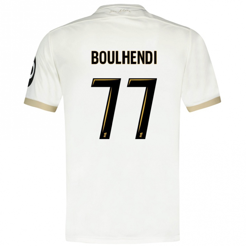 Kids Football Teddy Boulhendi #77 White Gold Away Jersey 2024/25 T-Shirt Canada