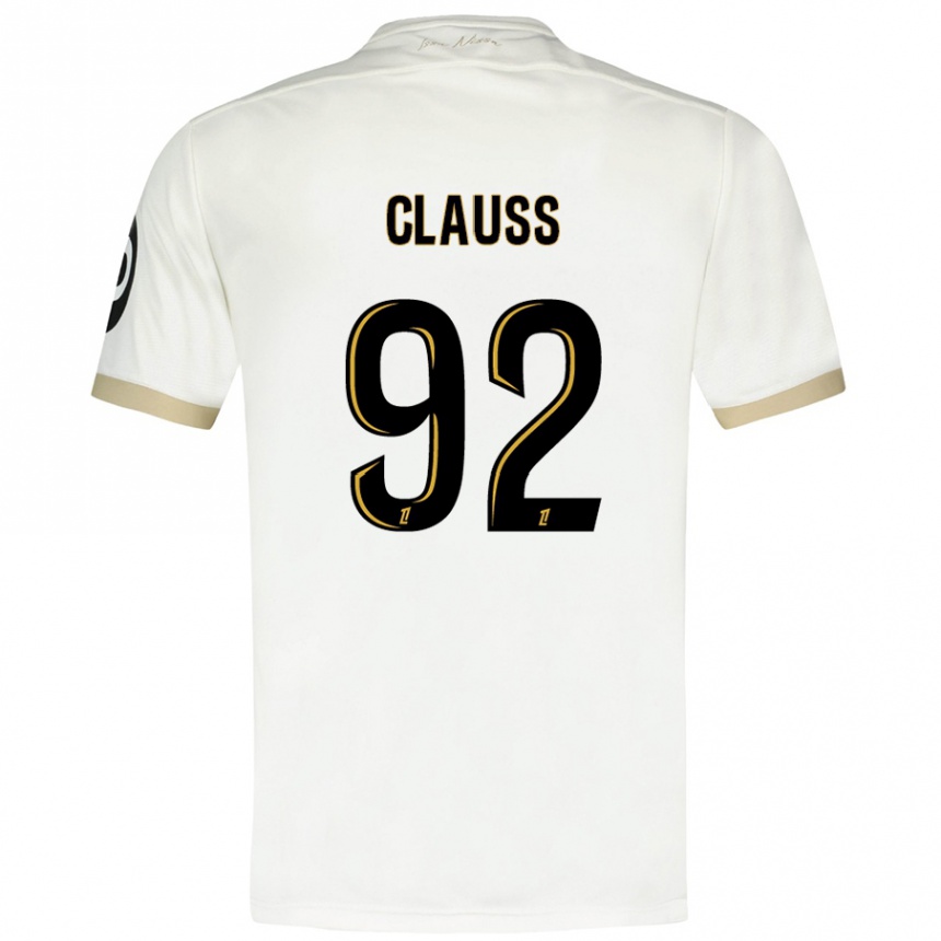 Kids Football Jonathan Clauss #92 White Gold Away Jersey 2024/25 T-Shirt Canada