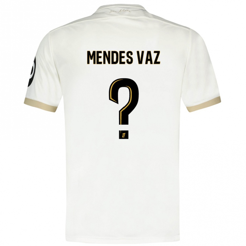 Kids Football Hernâni Mendes Vaz #0 White Gold Away Jersey 2024/25 T-Shirt Canada