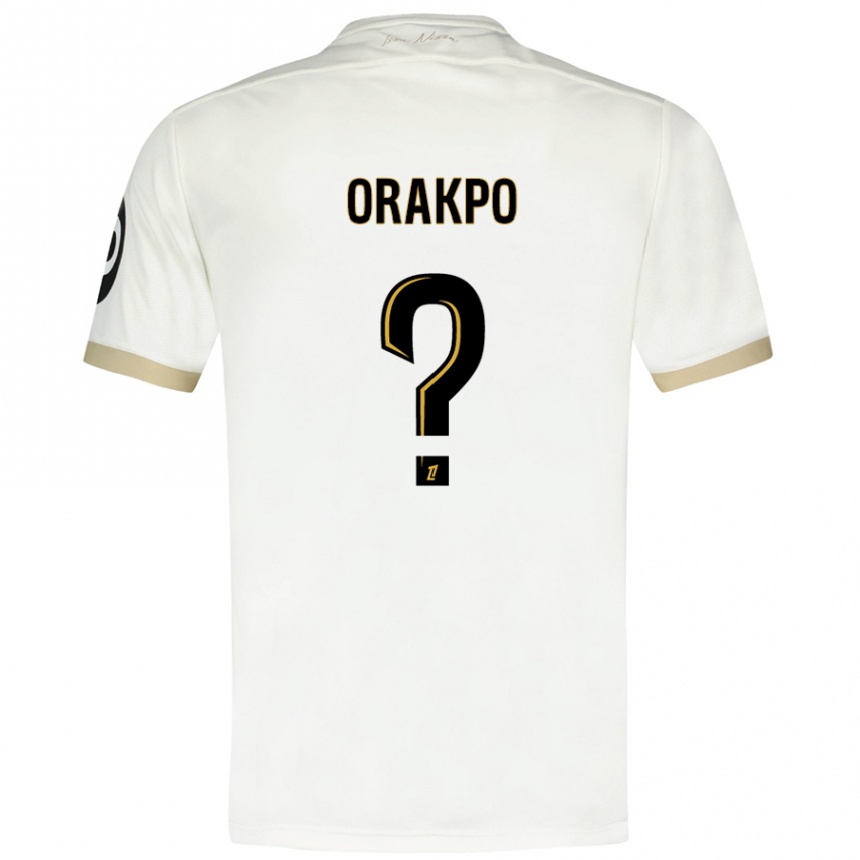 Kids Football Victor Orakpo #0 White Gold Away Jersey 2024/25 T-Shirt Canada