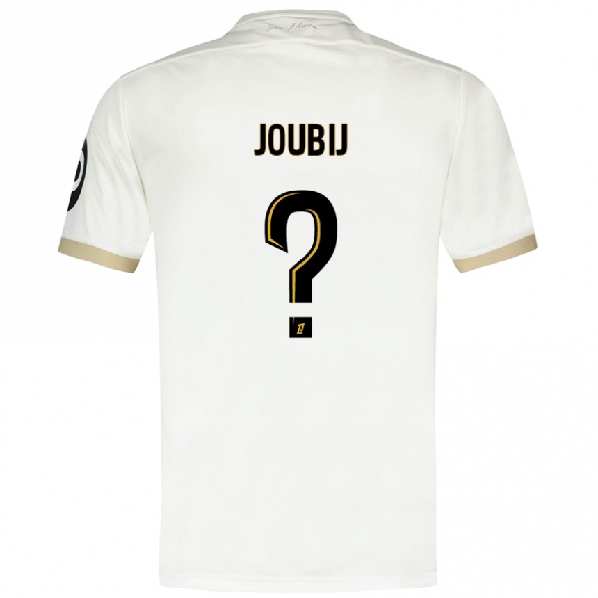 Kids Football Neil Joubij #0 White Gold Away Jersey 2024/25 T-Shirt Canada