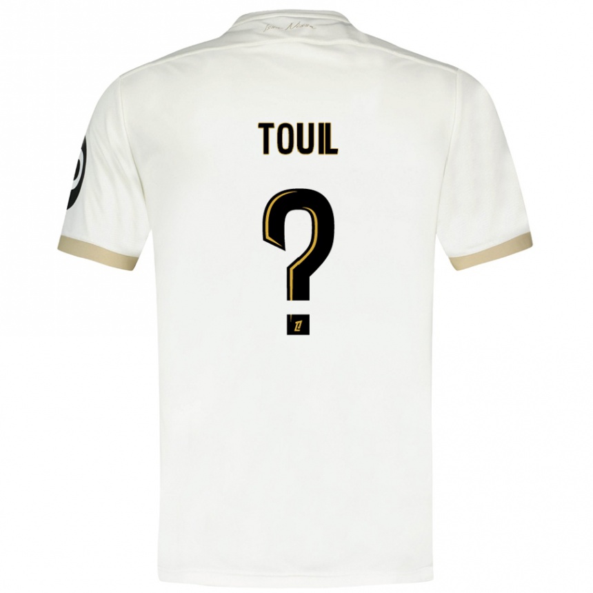 Kids Football Yanis Touil #0 White Gold Away Jersey 2024/25 T-Shirt Canada