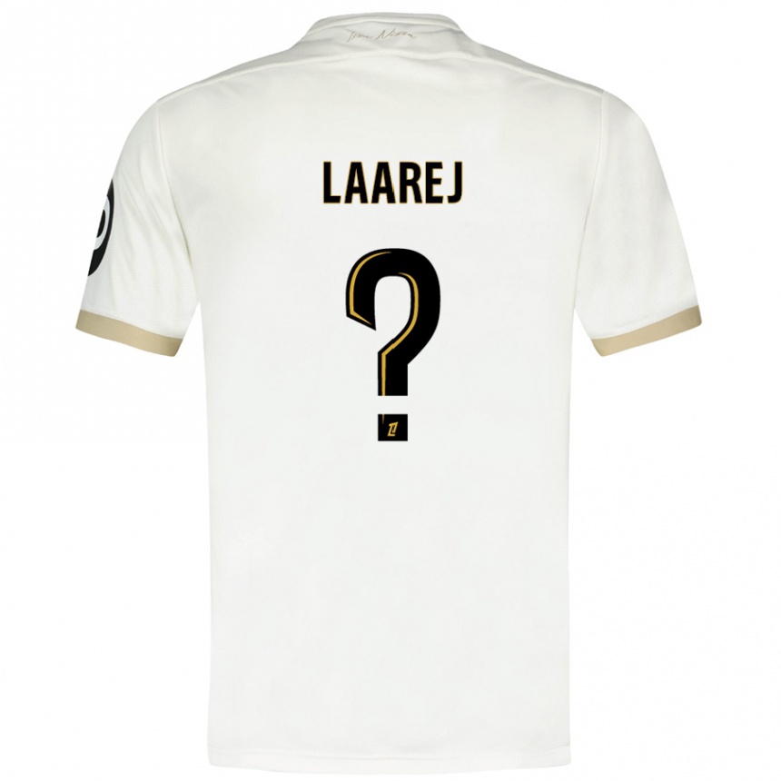 Kids Football Nassim Laarej #0 White Gold Away Jersey 2024/25 T-Shirt Canada