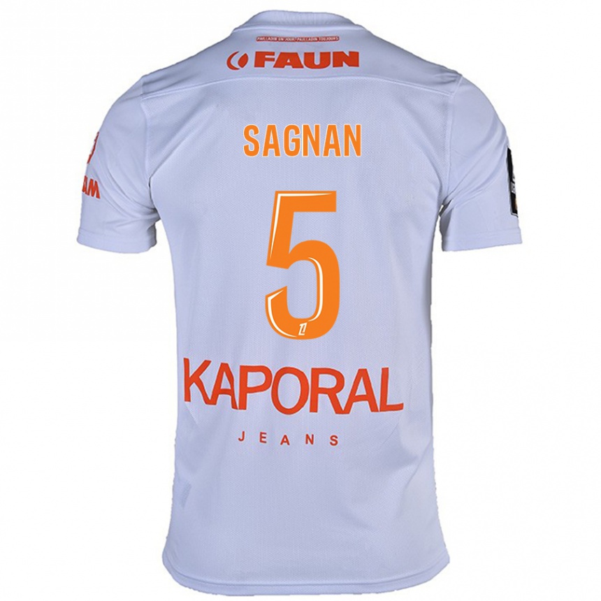 Kids Football Modibo Sagnan #5 White Away Jersey 2024/25 T-Shirt Canada