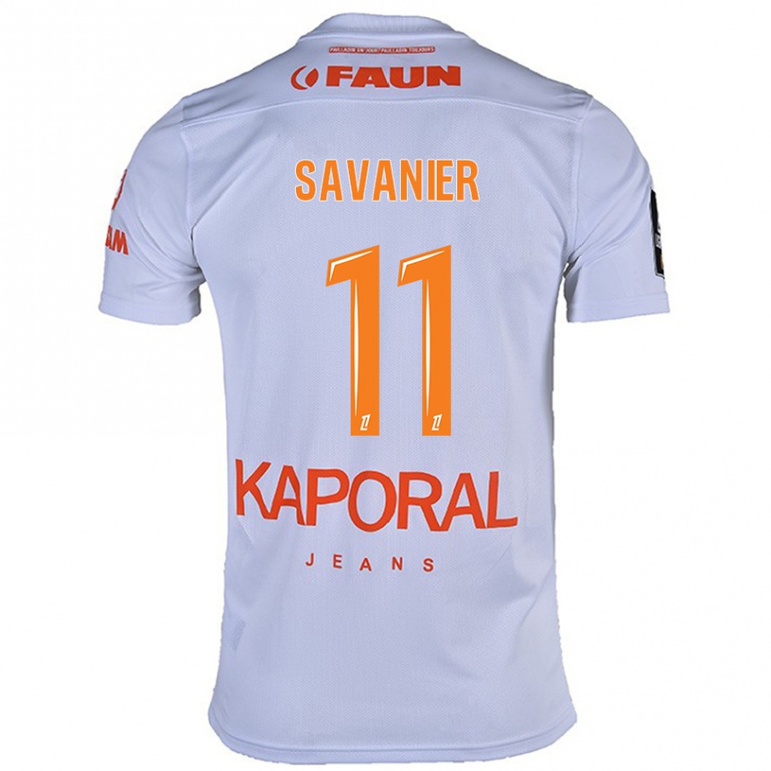 Kids Football Téji Savanier #11 White Away Jersey 2024/25 T-Shirt Canada