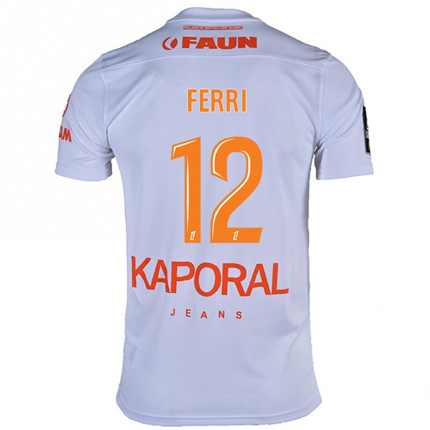 Kids Football Jordan Ferri #12 White Away Jersey 2024/25 T-Shirt Canada