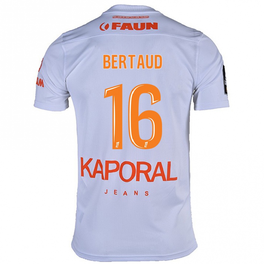 Kids Football Dimitry Bertaud #16 White Away Jersey 2024/25 T-Shirt Canada