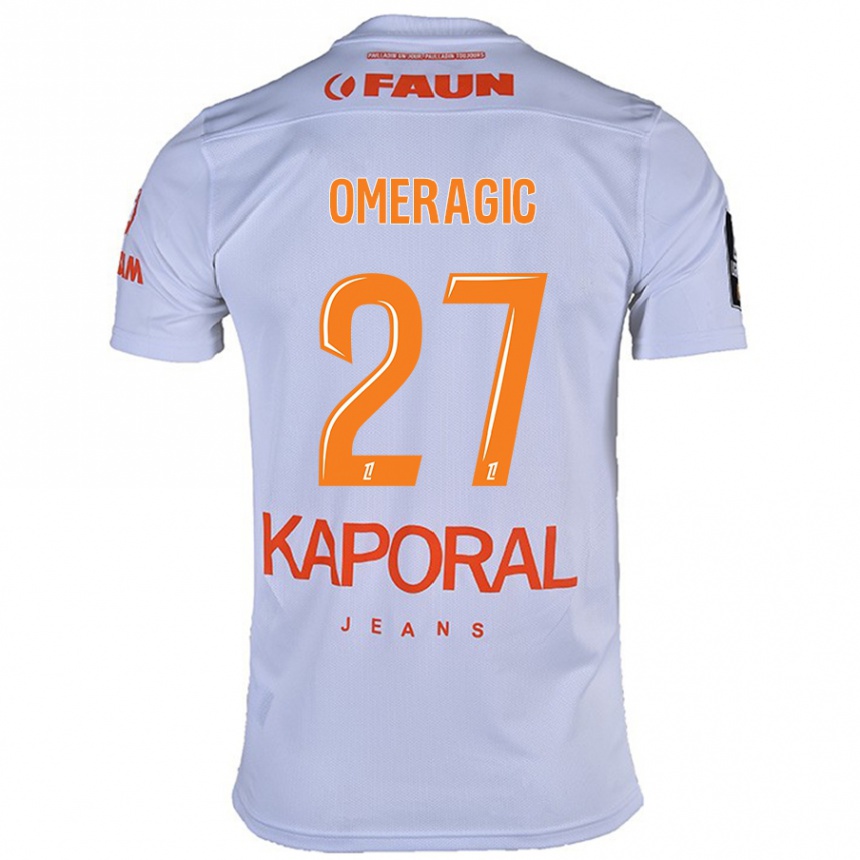 Kids Football Becir Omeragic #27 White Away Jersey 2024/25 T-Shirt Canada