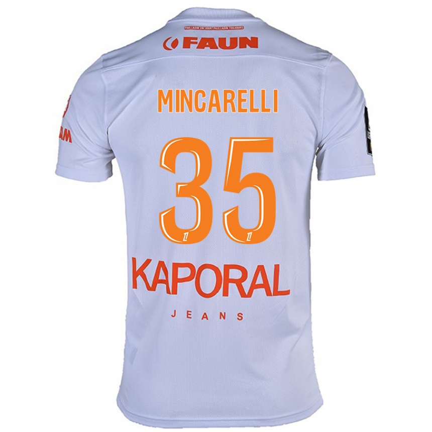 Kids Football Lucas Mincarelli #35 White Away Jersey 2024/25 T-Shirt Canada