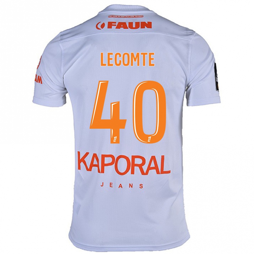 Kids Football Benjamin Lecomte #40 White Away Jersey 2024/25 T-Shirt Canada