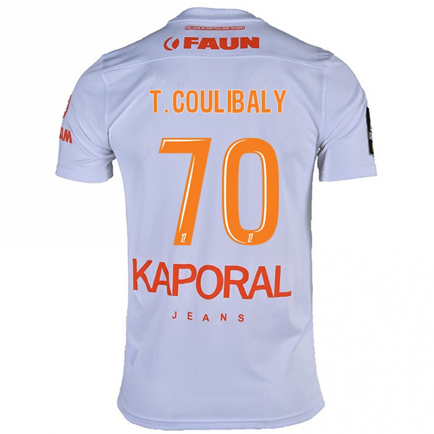 Kids Football Tanguy Coulibaly #70 White Away Jersey 2024/25 T-Shirt Canada