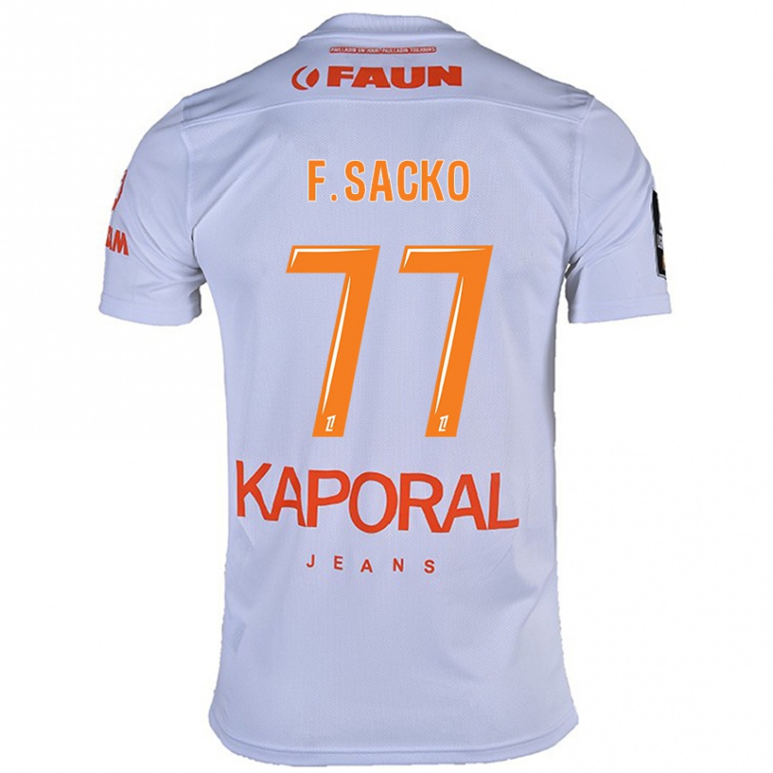 Kids Football Falaye Sacko #77 White Away Jersey 2024/25 T-Shirt Canada