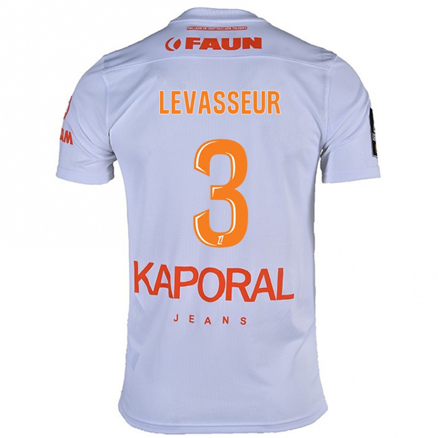 Kids Football Marie Levasseur #3 White Away Jersey 2024/25 T-Shirt Canada