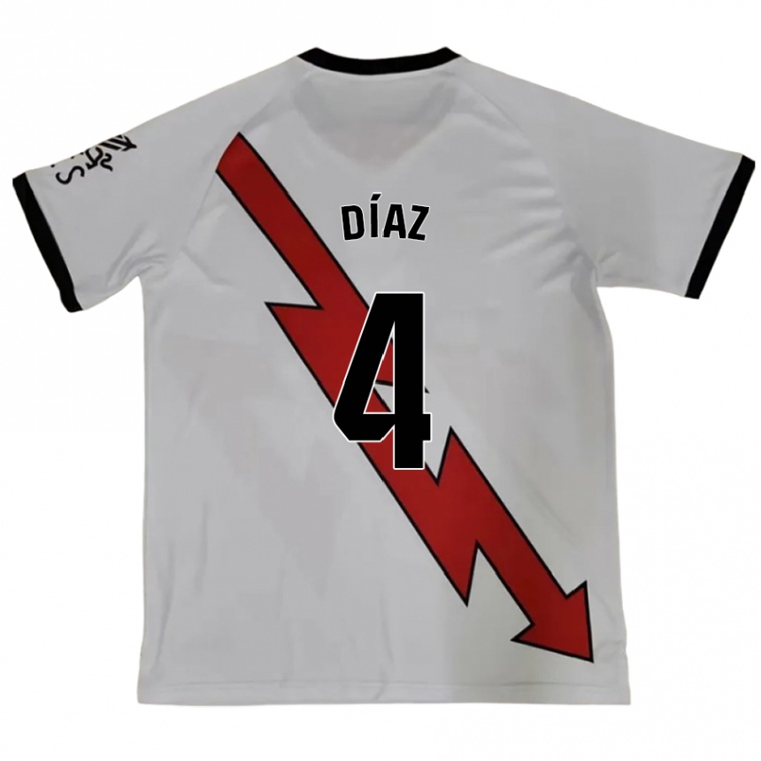 Enfant Football Maillot Pedro Díaz #4 Rouge Tenues Extérieur 2024/25 Canada