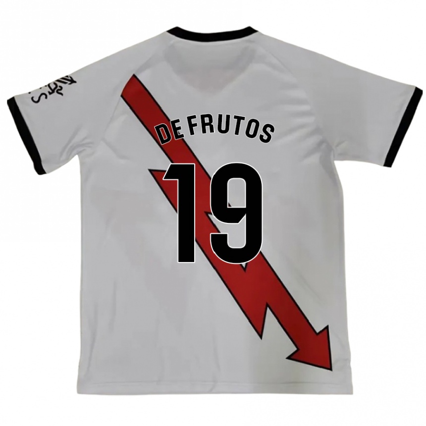 Kids Football Jorge De Frutos #19 Red Away Jersey 2024/25 T-Shirt Canada