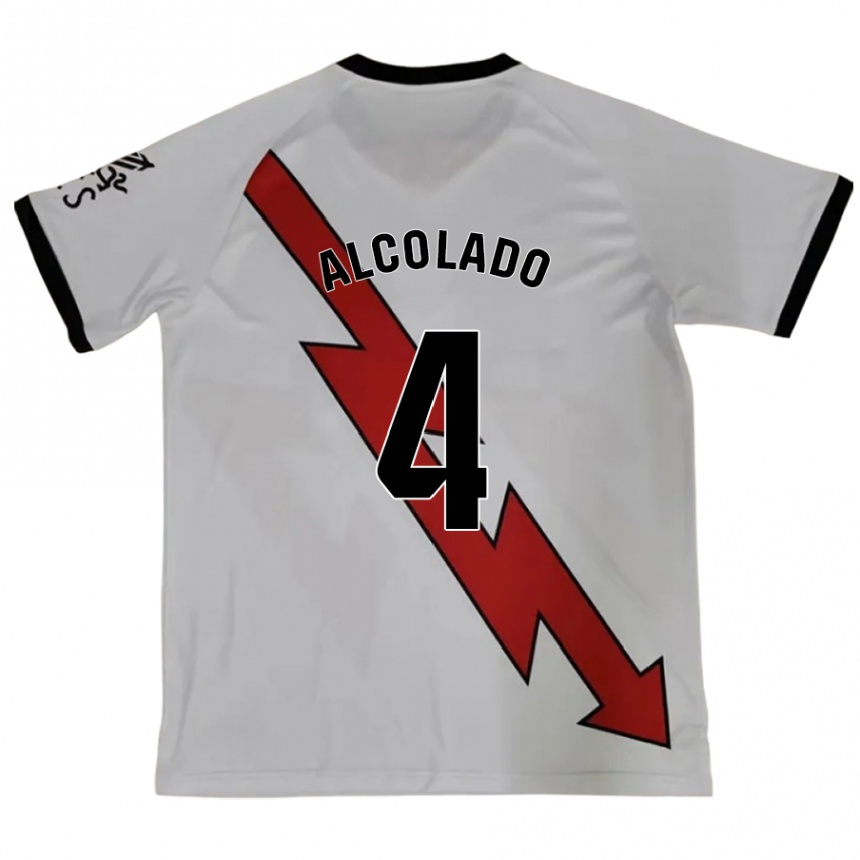 Kids Football Jaime Alcolado #4 Red Away Jersey 2024/25 T-Shirt Canada