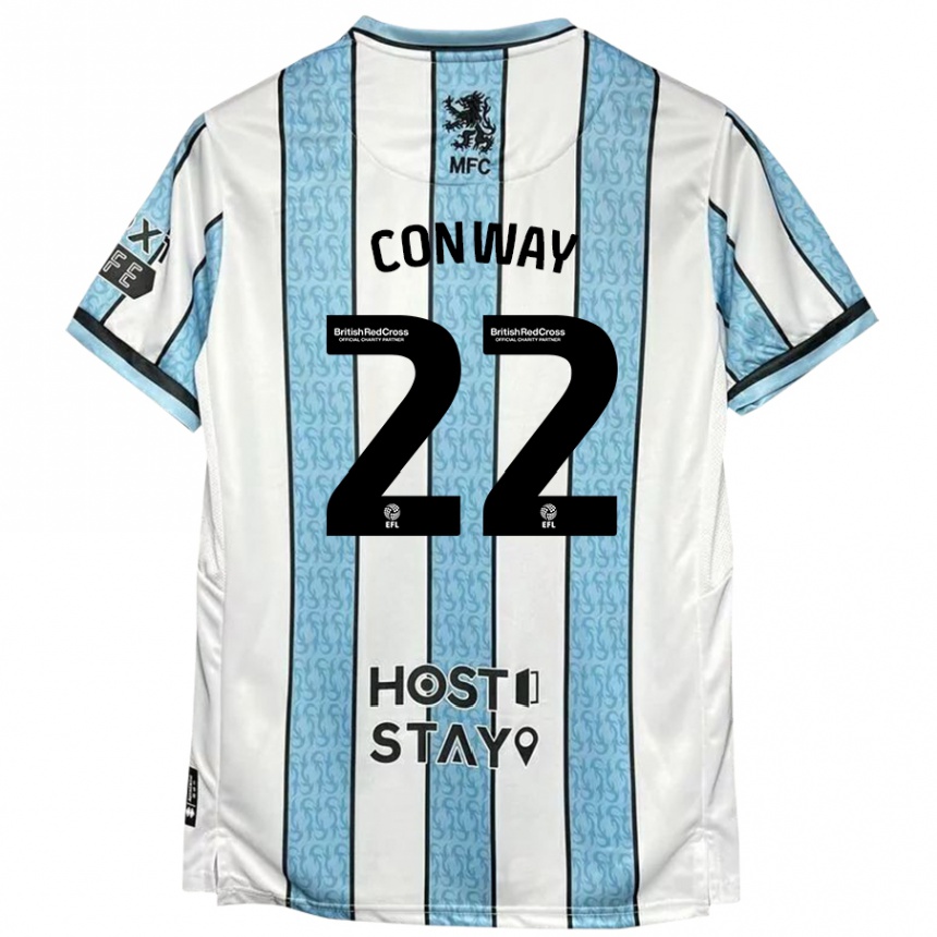 Kids Football Tommy Conway #22 White Blue Away Jersey 2024/25 T-Shirt Canada