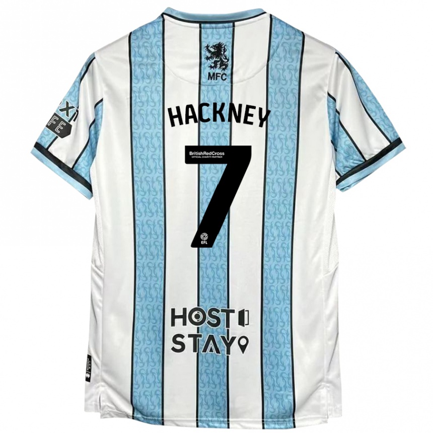 Enfant Football Maillot Hayden Hackney #7 Blanc Bleu Tenues Extérieur 2024/25 Canada