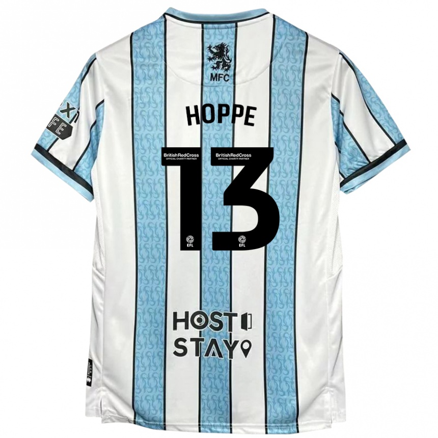 Kids Football Matthew Hoppe #13 White Blue Away Jersey 2024/25 T-Shirt Canada