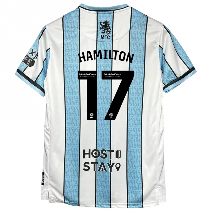 Enfant Football Maillot Micah Hamilton #17 Blanc Bleu Tenues Extérieur 2024/25 Canada