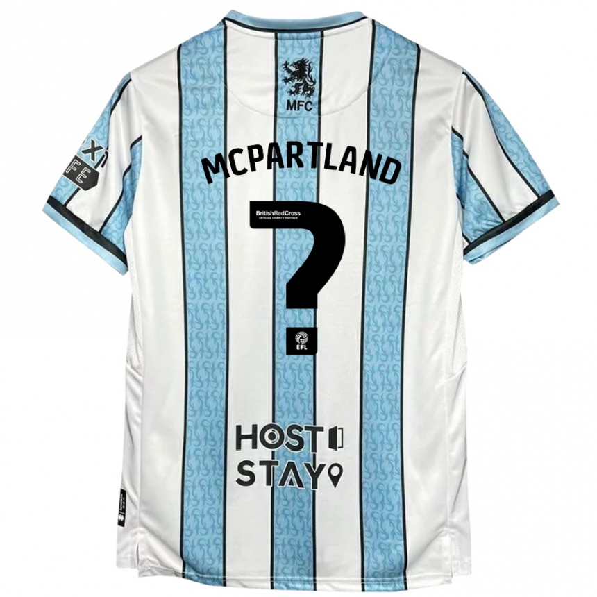 Enfant Football Maillot Will Mcpartland #0 Blanc Bleu Tenues Extérieur 2024/25 Canada