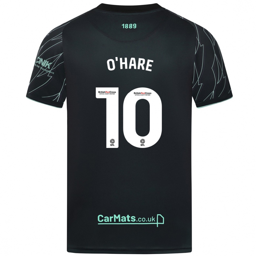 Enfant Football Maillot Callum O'hare #10 Noir Vert Tenues Extérieur 2024/25 Canada