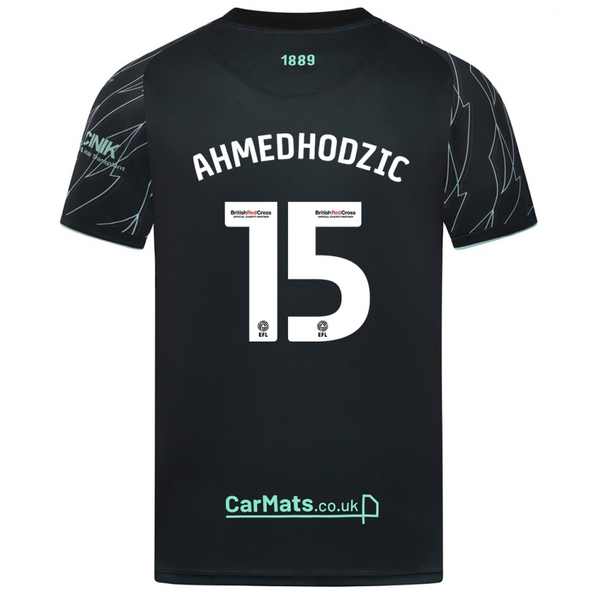 Kids Football Anel Ahmedhodzic #15 Black Green Away Jersey 2024/25 T-Shirt Canada