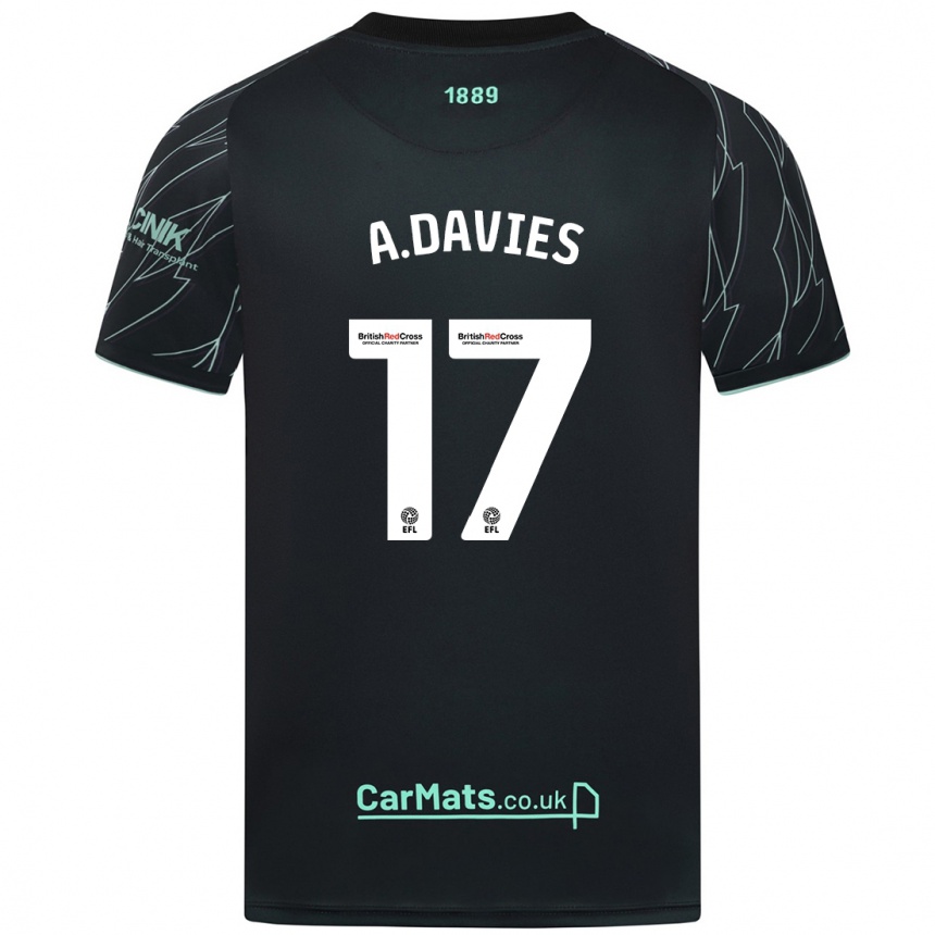 Enfant Football Maillot Adam Davies #17 Noir Vert Tenues Extérieur 2024/25 Canada