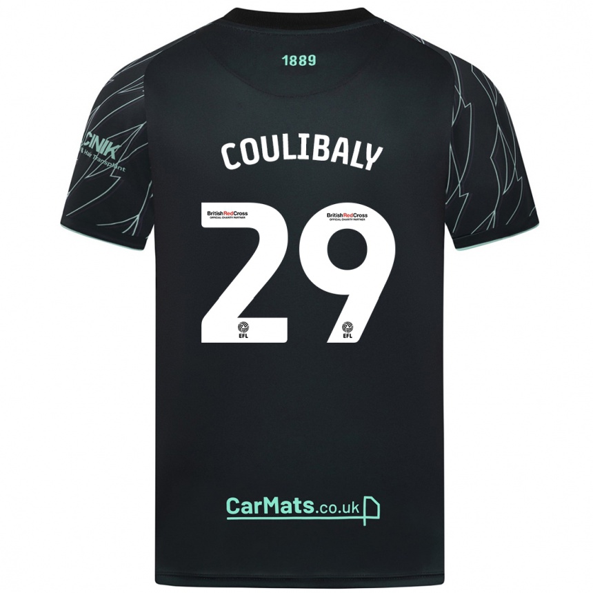 Kids Football Ismaila Coulibaly #29 Black Green Away Jersey 2024/25 T-Shirt Canada