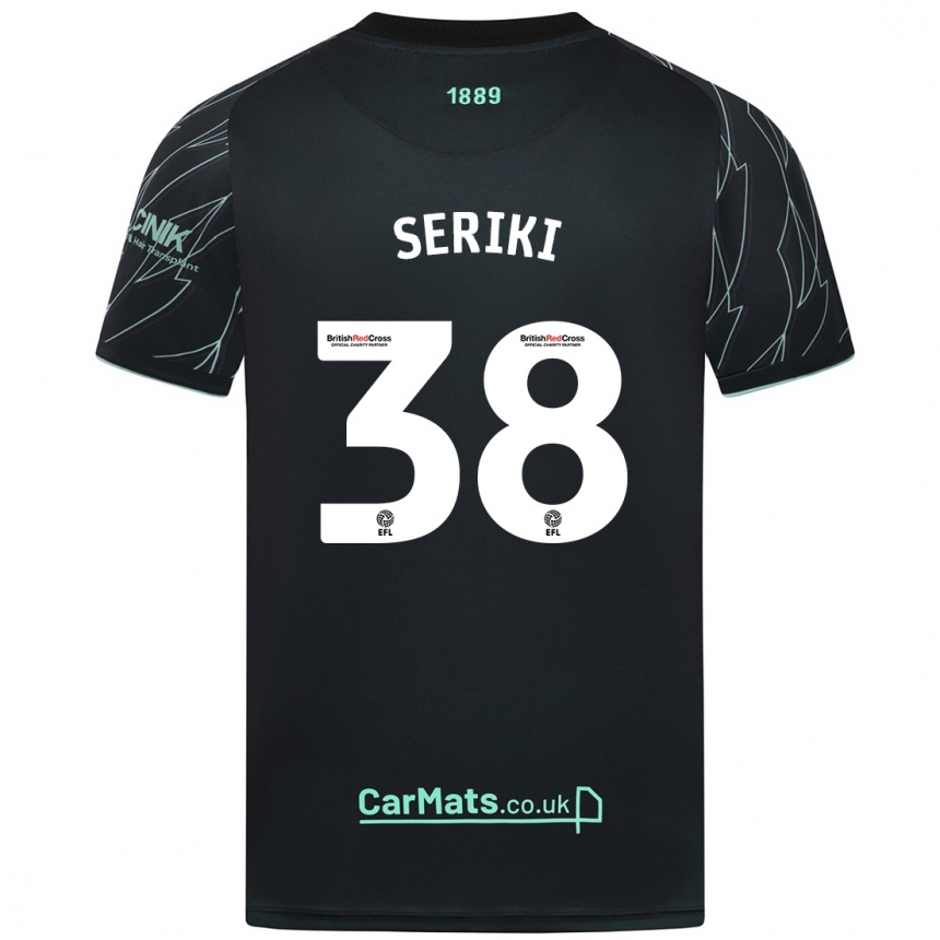 Kids Football Femi Seriki #38 Black Green Away Jersey 2024/25 T-Shirt Canada