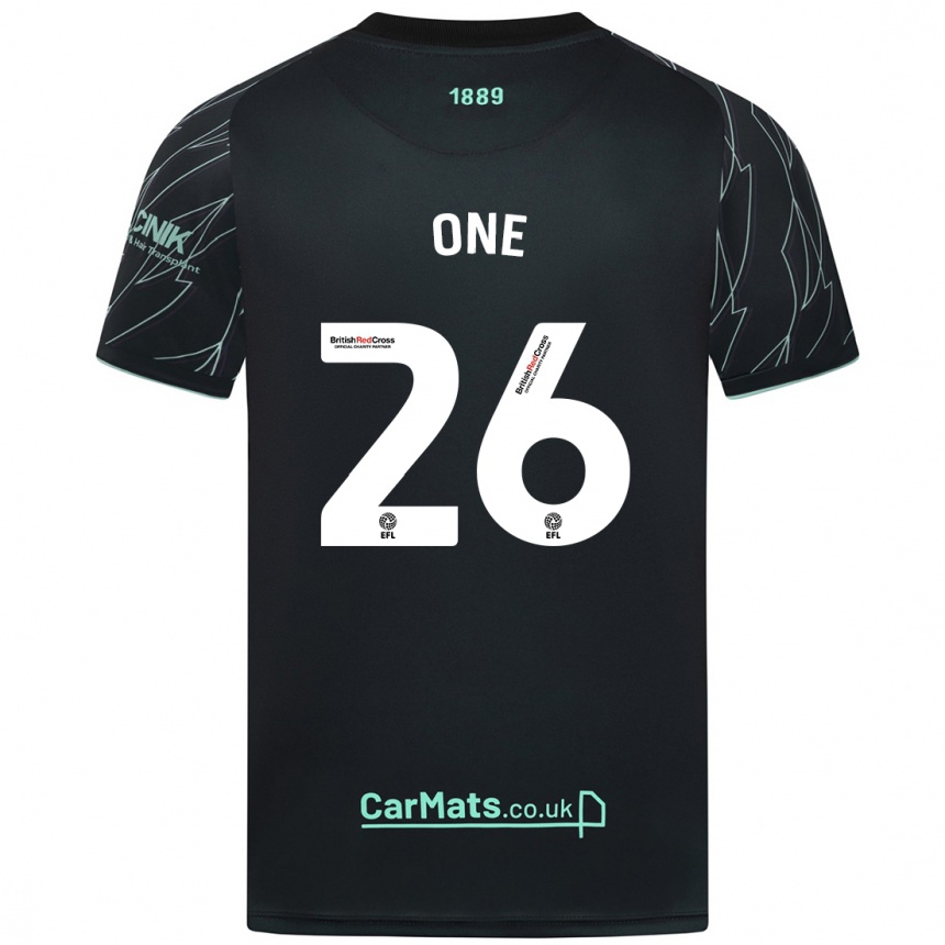 Enfant Football Maillot Ryan Oné #26 Noir Vert Tenues Extérieur 2024/25 Canada