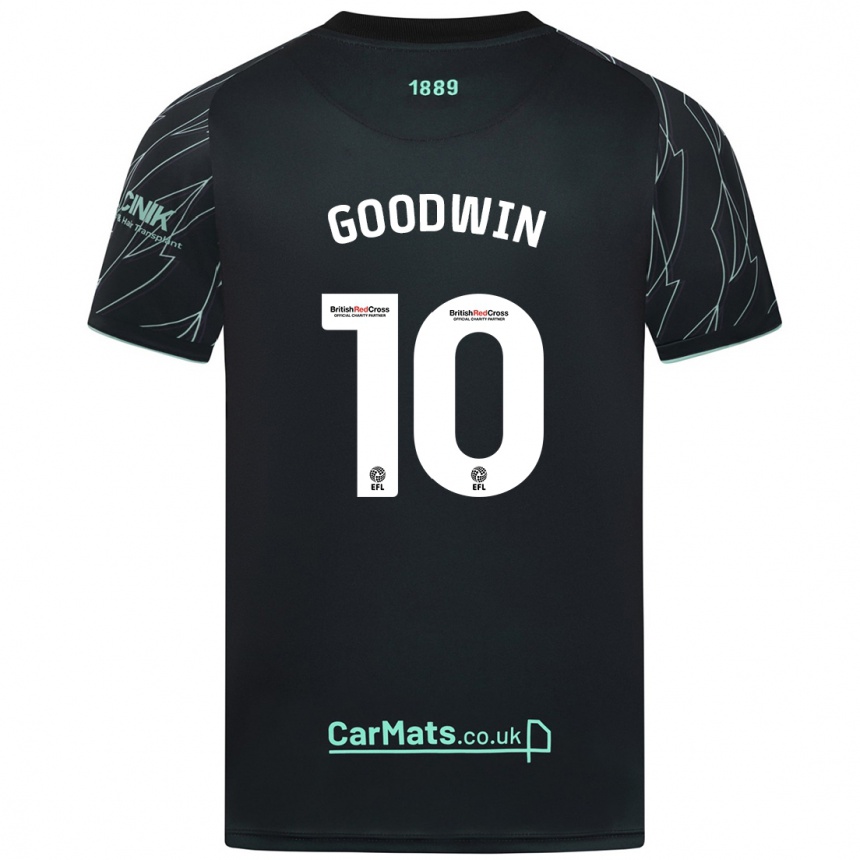 Kids Football Isobel Goodwin #10 Black Green Away Jersey 2024/25 T-Shirt Canada