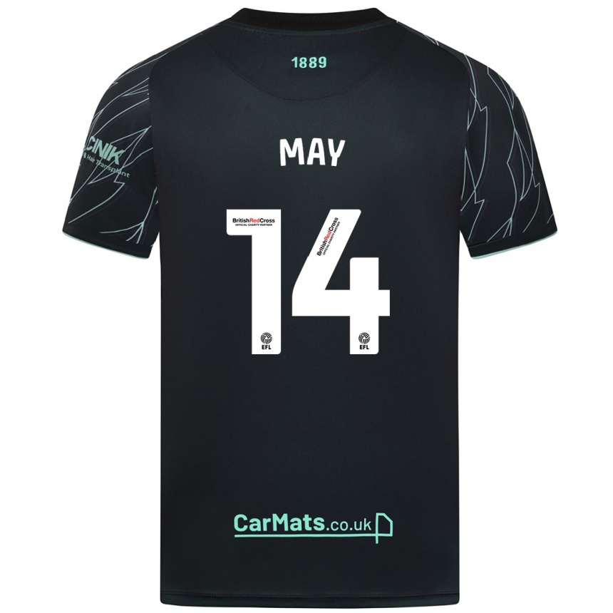 Enfant Football Maillot Ellie May #14 Noir Vert Tenues Extérieur 2024/25 Canada