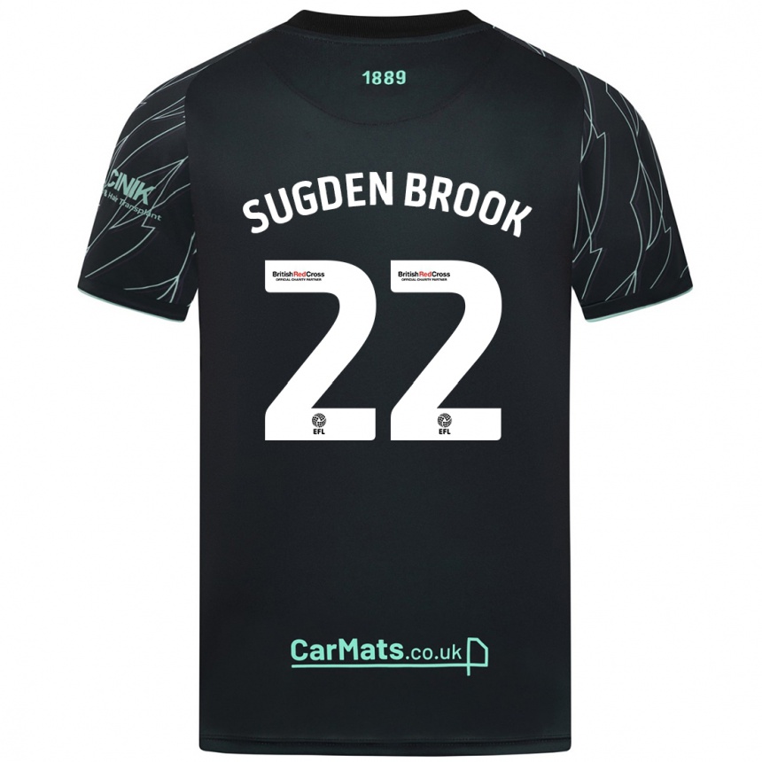 Kids Football Darcie Sugden-Brook #22 Black Green Away Jersey 2024/25 T-Shirt Canada