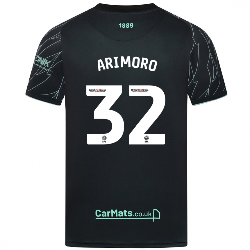 Kids Football Juliet Khinde Adebowale-Arimoro #32 Black Green Away Jersey 2024/25 T-Shirt Canada