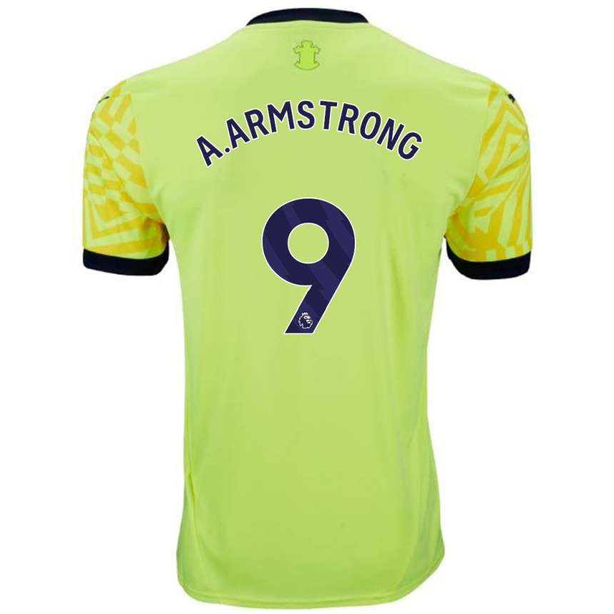 Kids Football Adam Armstrong #9 Yellow Away Jersey 2024/25 T-Shirt Canada