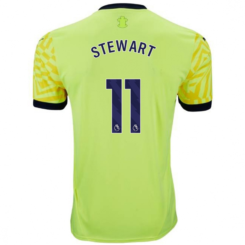 Kids Football Ross Stewart #11 Yellow Away Jersey 2024/25 T-Shirt Canada