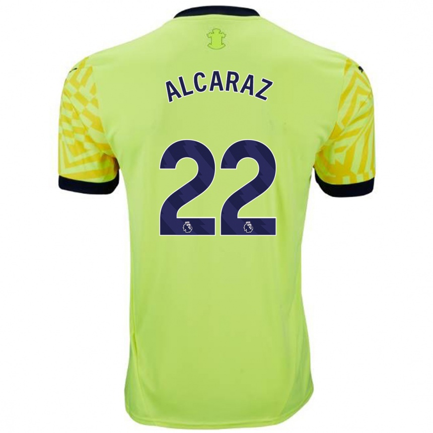 Enfant Football Maillot Carlos Alcaraz #22 Jaune Tenues Extérieur 2024/25 Canada