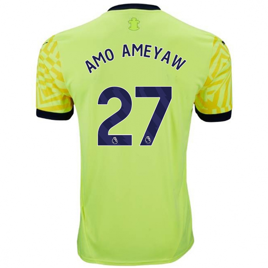 Enfant Football Maillot Samuel Amo-Ameyaw #27 Jaune Tenues Extérieur 2024/25 Canada