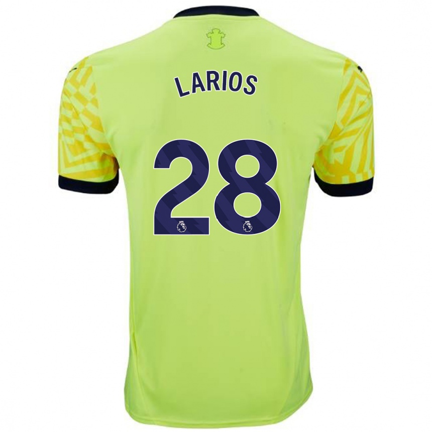 Enfant Football Maillot Juan Larios #28 Jaune Tenues Extérieur 2024/25 Canada