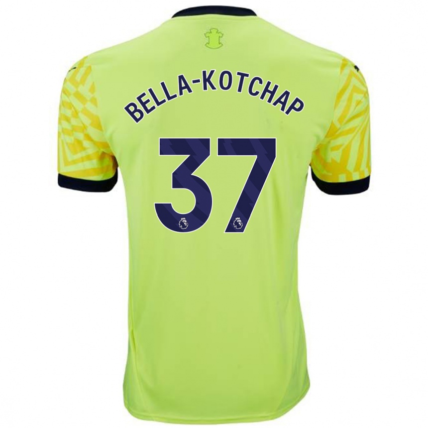 Kids Football Armel Bella-Kotchap #37 Yellow Away Jersey 2024/25 T-Shirt Canada